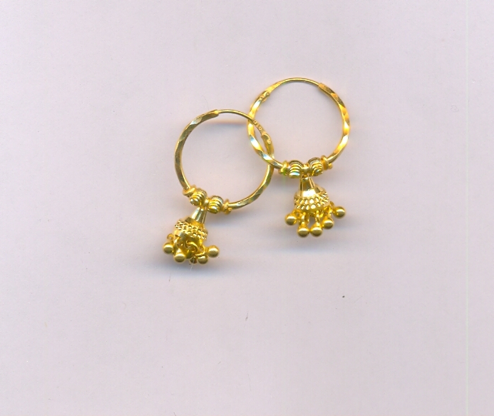 GOLD EARRING PLAIN FANCY