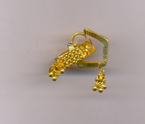 GOLD EARRING PLAIN FANCY