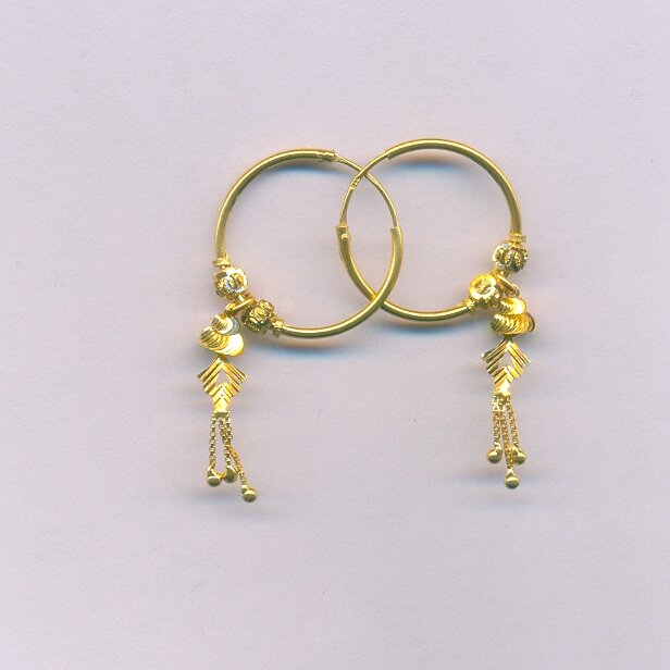 GOLD EARRING PLAIN FANCY