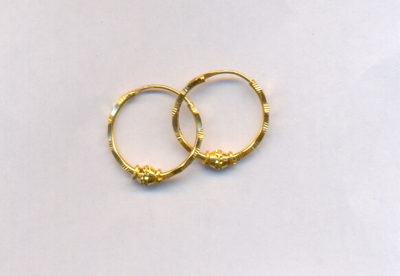 GOLD EARRING PLAIN FANCY