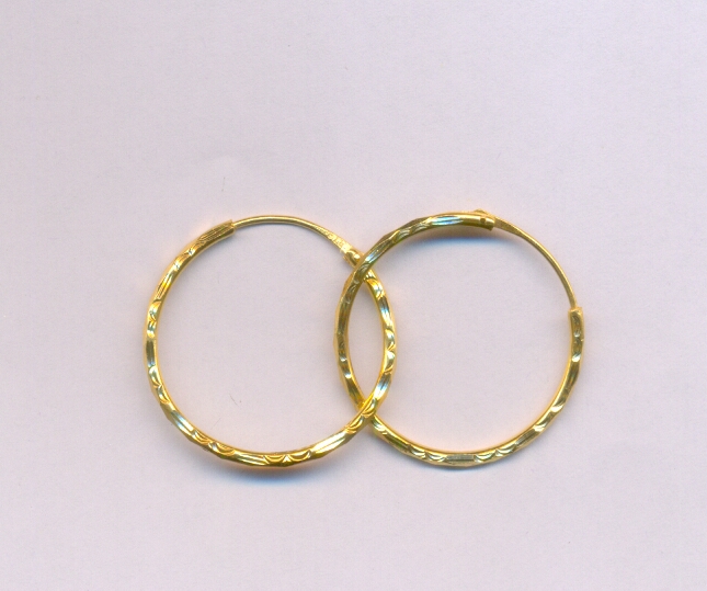 GOLD EARRING PLAIN FANCY