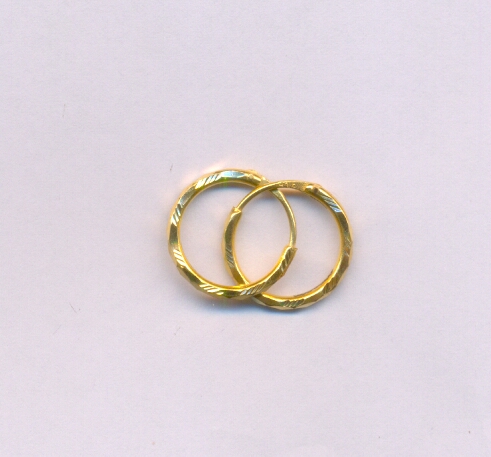 GOLD EARRING PLAIN FANCY