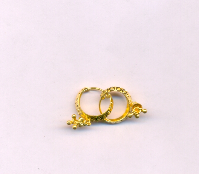 GOLD EARRING PLAIN FANCY