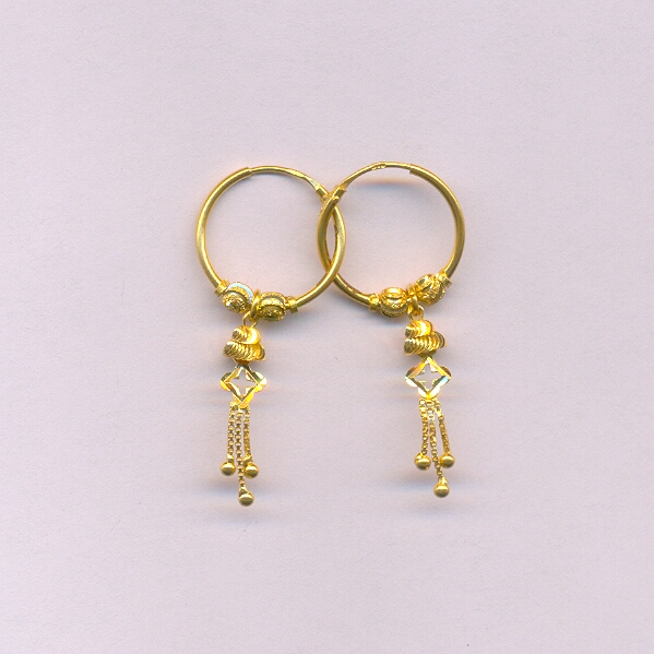 GOLD EARRING PLAIN FANCY
