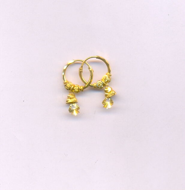 GOLD EARRING PLAIN FANCY