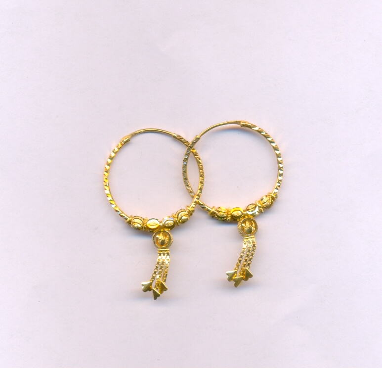 GOLD EARRING PLAIN FANCY