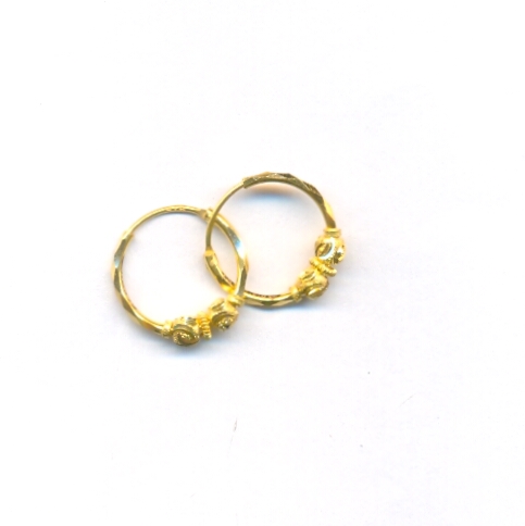 GOLD EARRING PLAIN FANCY