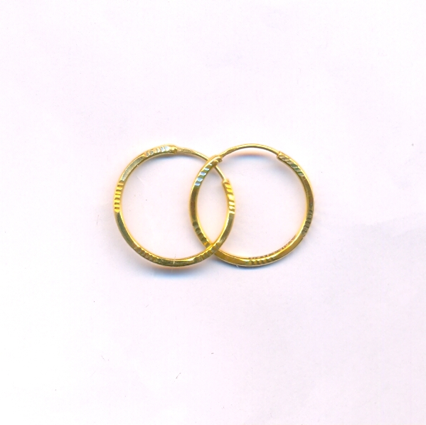 GOLD EARRING PLAIN FANCY