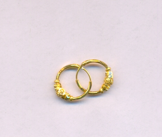 GOLD EARRING PLAIN FANCY