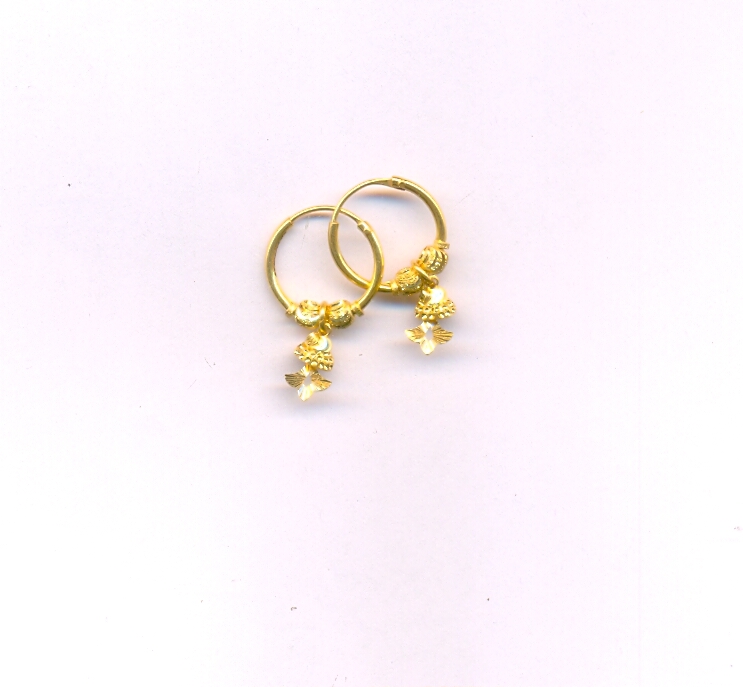 GOLD EARRING PLAIN FANCY