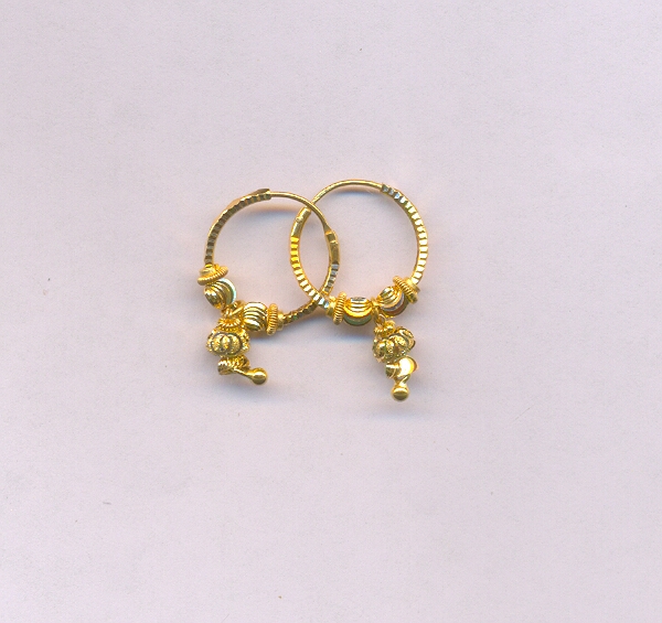 GOLD EARRING PLAIN FANCY