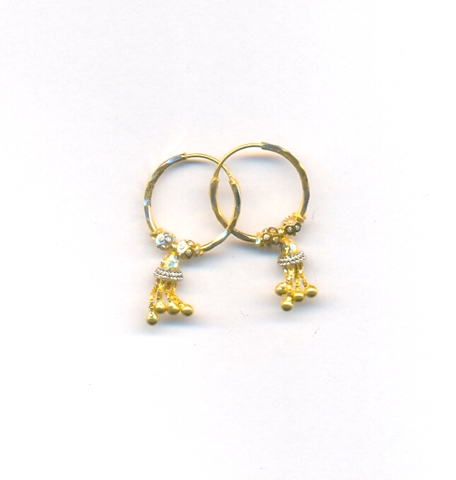 GOLD EARRING PLAIN FANCY
