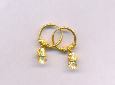 GOLD EARRING PLAIN FANCY