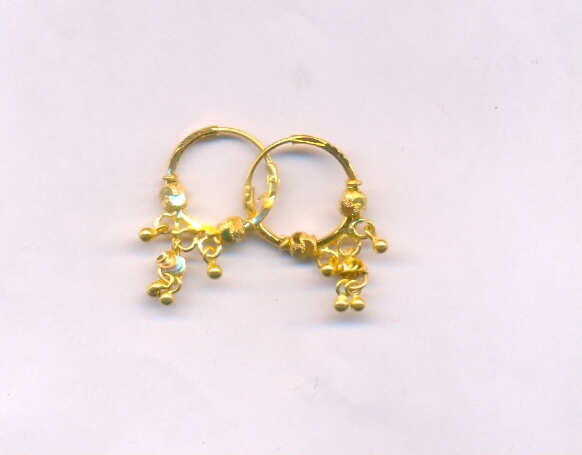GOLD EARRING PLAIN FANCY