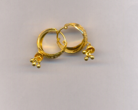 GOLD EARRING PLAIN FANCY
