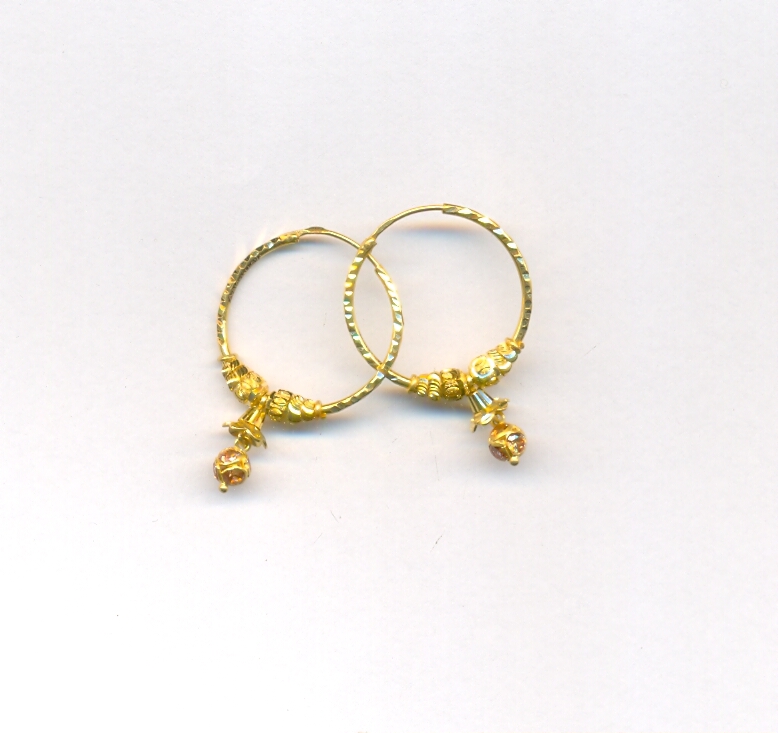 GOLD EARRING PLAIN FANCY