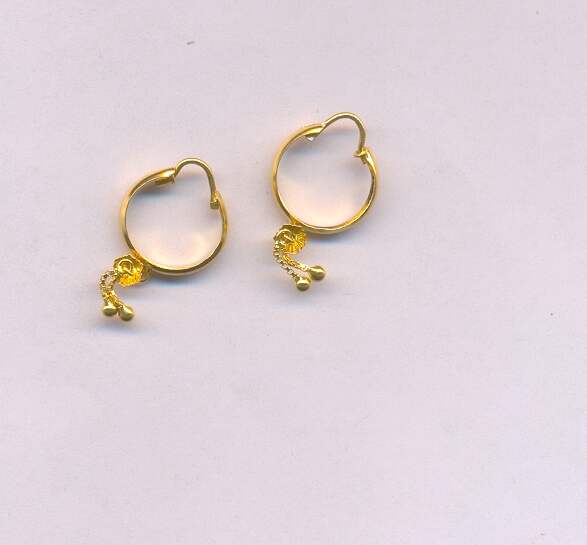 GOLD EARRING PLAIN FANCY