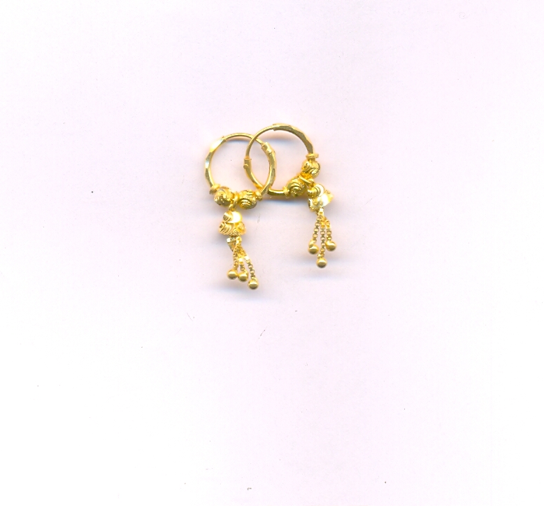 GOLD EARRING PLAIN FANCY