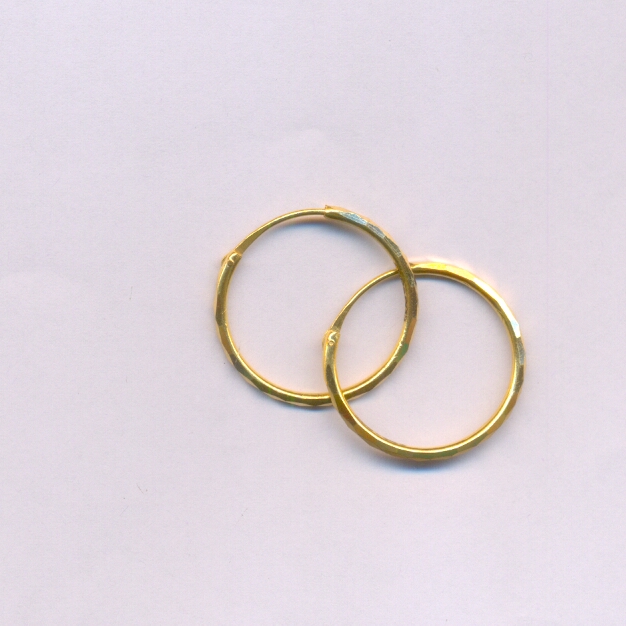 GOLD EARRING PLAIN FANCY