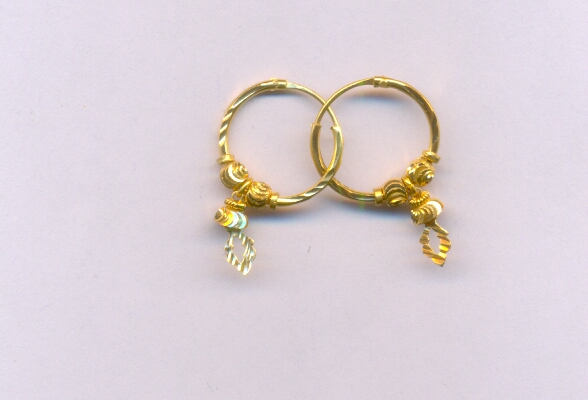GOLD EARRING PLAIN FANCY