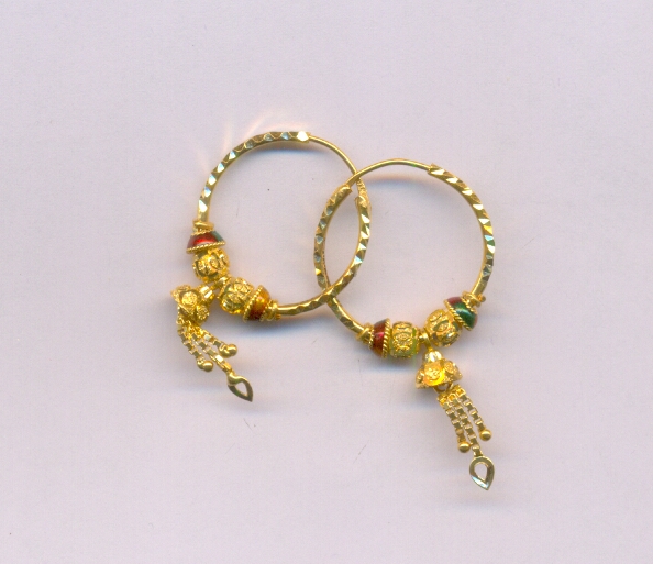 GOLD EARRING PLAIN FANCY