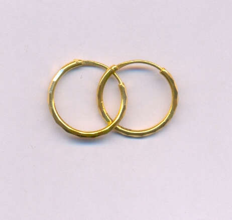 GOLD EARRING PLAIN FANCY