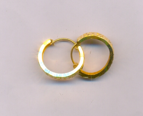 GOLD EARRING PLAIN FANCY