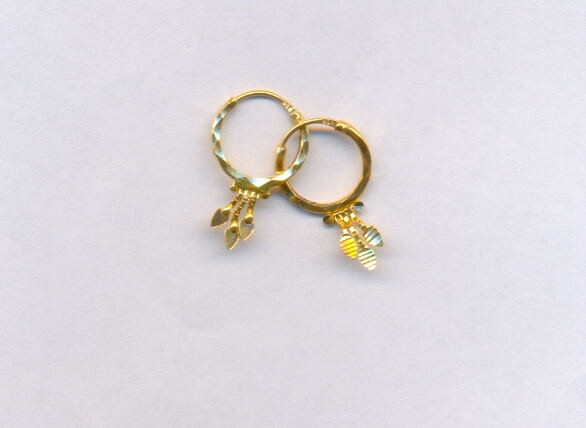 GOLD EARRING PLAIN FANCY