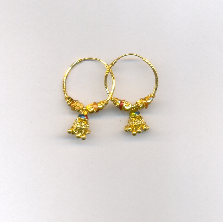 GOLD EARRING PLAIN FANCY