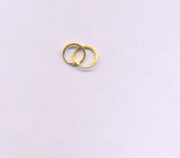GOLD EARRING PLAIN FANCY