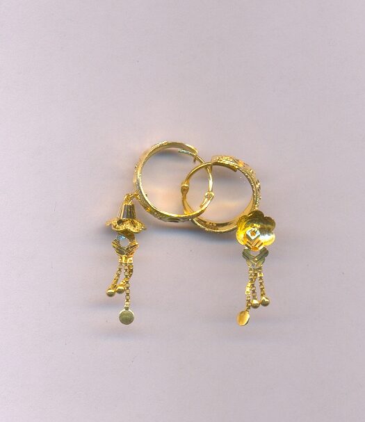 GOLD EARRING PLAIN FANCY