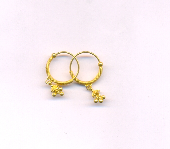 GOLD EARRING PLAIN FANCY
