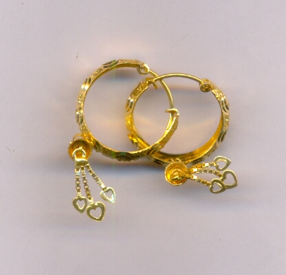 GOLD EARRING PLAIN FANCY