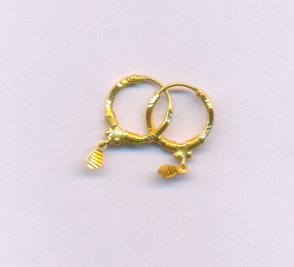 GOLD EARRING PLAIN FANCY