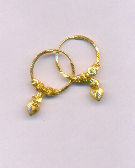 GOLD EARRING PLAIN FANCY