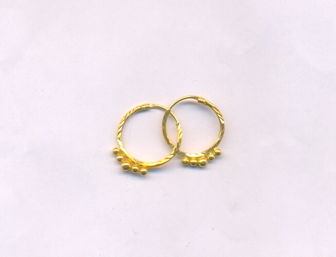 GOLD EARRING PLAIN FANCY
