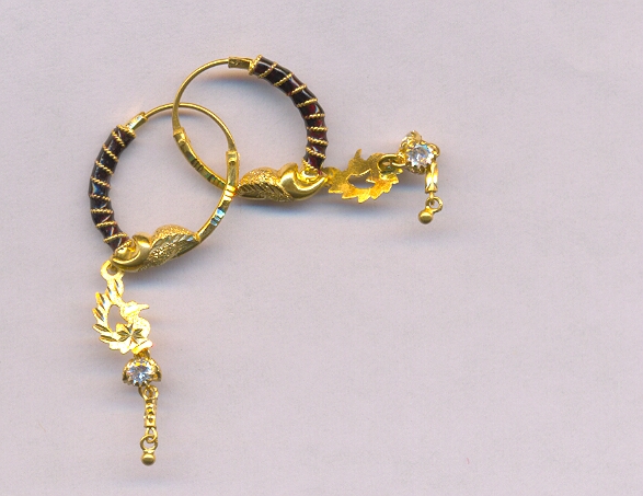 GOLD EARRING PLAIN FANCY