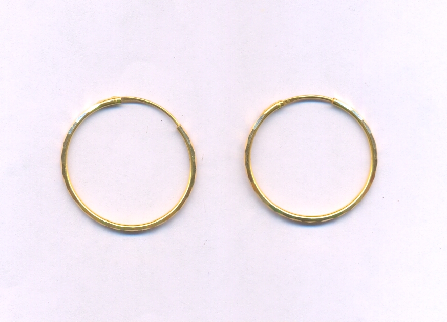 GOLD EARRING PLAIN FANCY