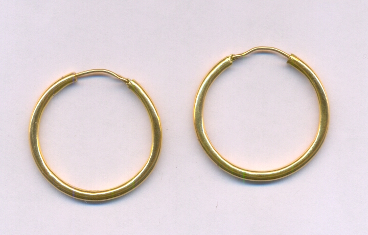 GOLD EARRING PLAIN FANCY