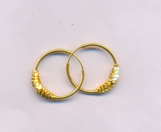 GOLD EARRING PLAIN FANCY