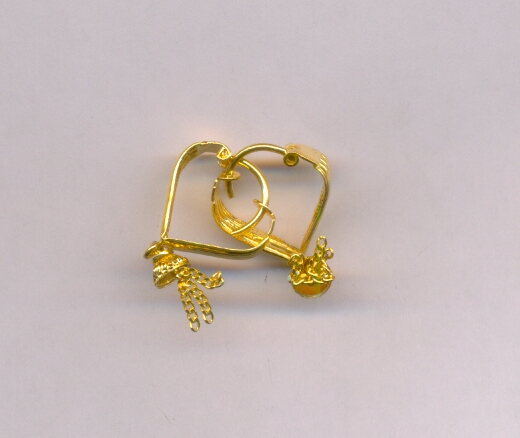 GOLD EARRING PLAIN FANCY