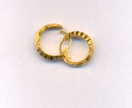 GOLD EARRING PLAIN FANCY