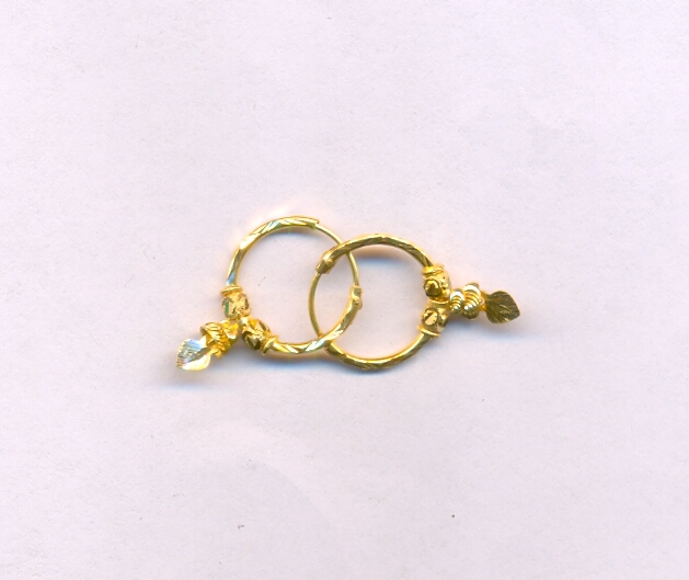 GOLD EARRING PLAIN FANCY