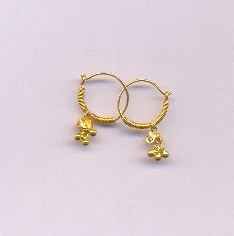 GOLD EARRING PLAIN FANCY