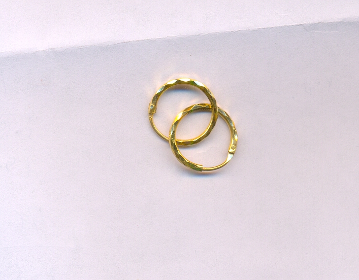 GOLD EARRING PLAIN FANCY