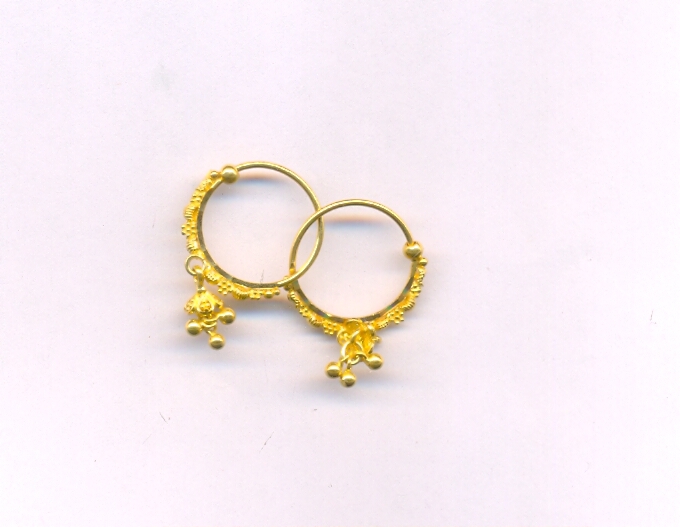 GOLD EARRING PLAIN FANCY