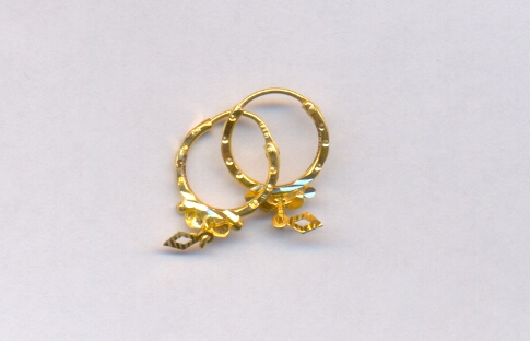 GOLD EARRING PLAIN FANCY