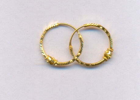 GOLD EARRING PLAIN FANCY