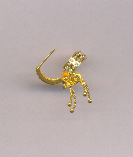 GOLD EARRING PLAIN FANCY