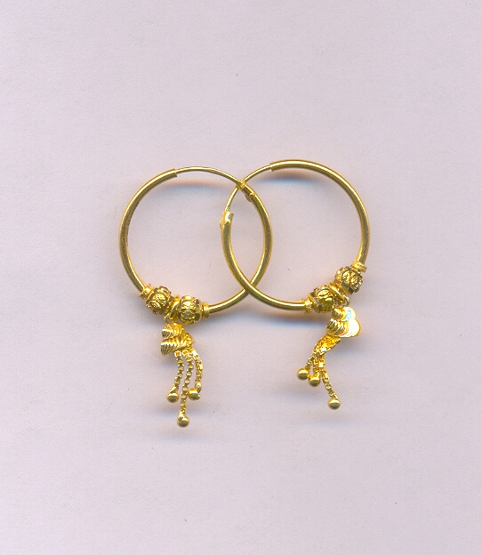 GOLD EARRING PLAIN FANCY